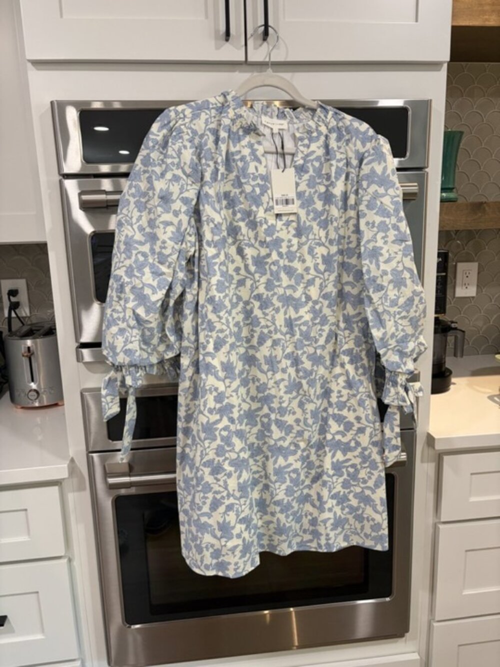 Entro Blue and Cream Dress XL